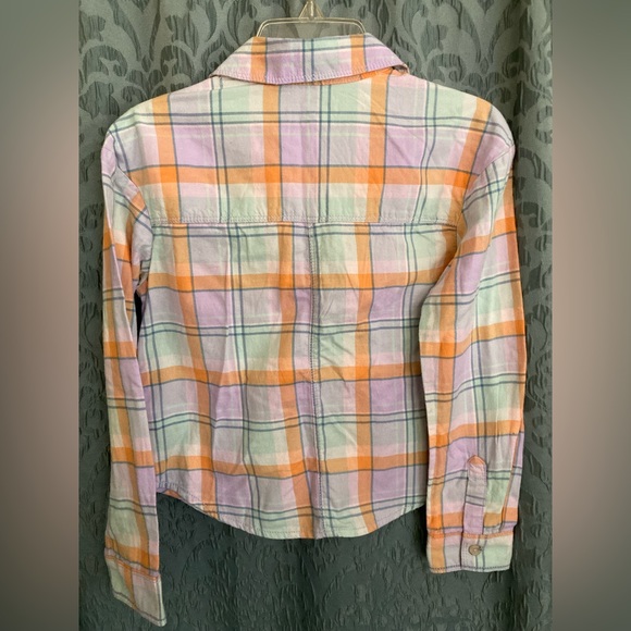 Cat & Jack | NWT Girls Plaid Button Down Long Sleeve Shirt - Picture 3 of 5